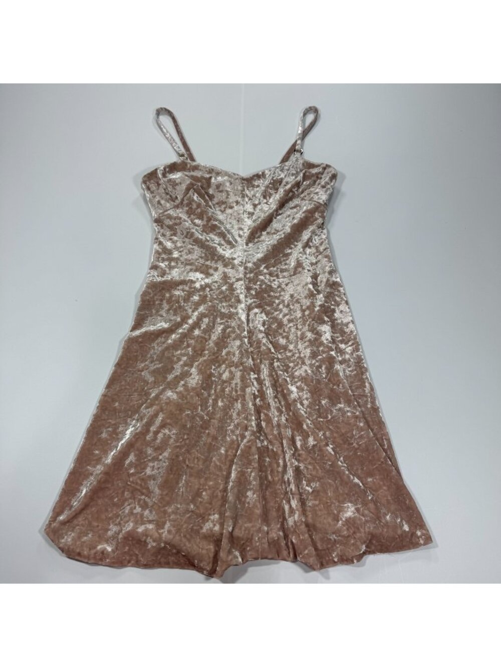 Calvin Klein Dress Women's 6 Brown Polyester Velvet Slip Mini Cocktail Stretch